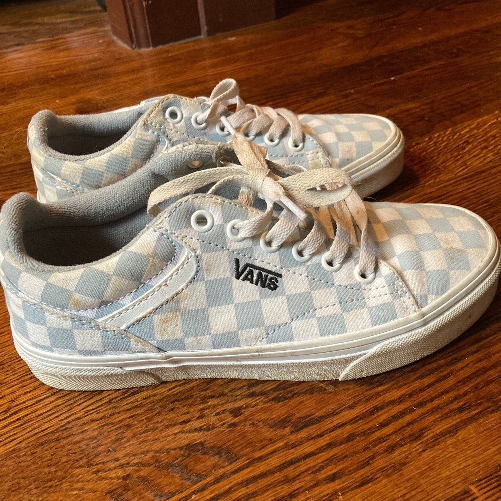VANS size 6.5W checkers tennis shoes